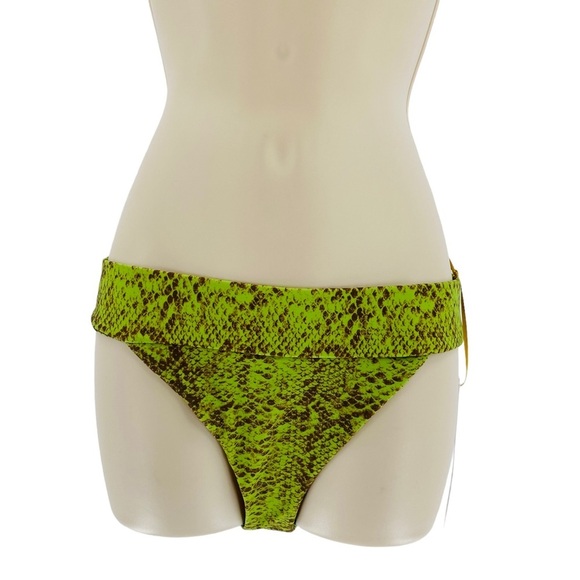 House of Harlow 1960 | NEW Anastasia Bikini Bottom in Green Python Size S - Picture 3 of 9